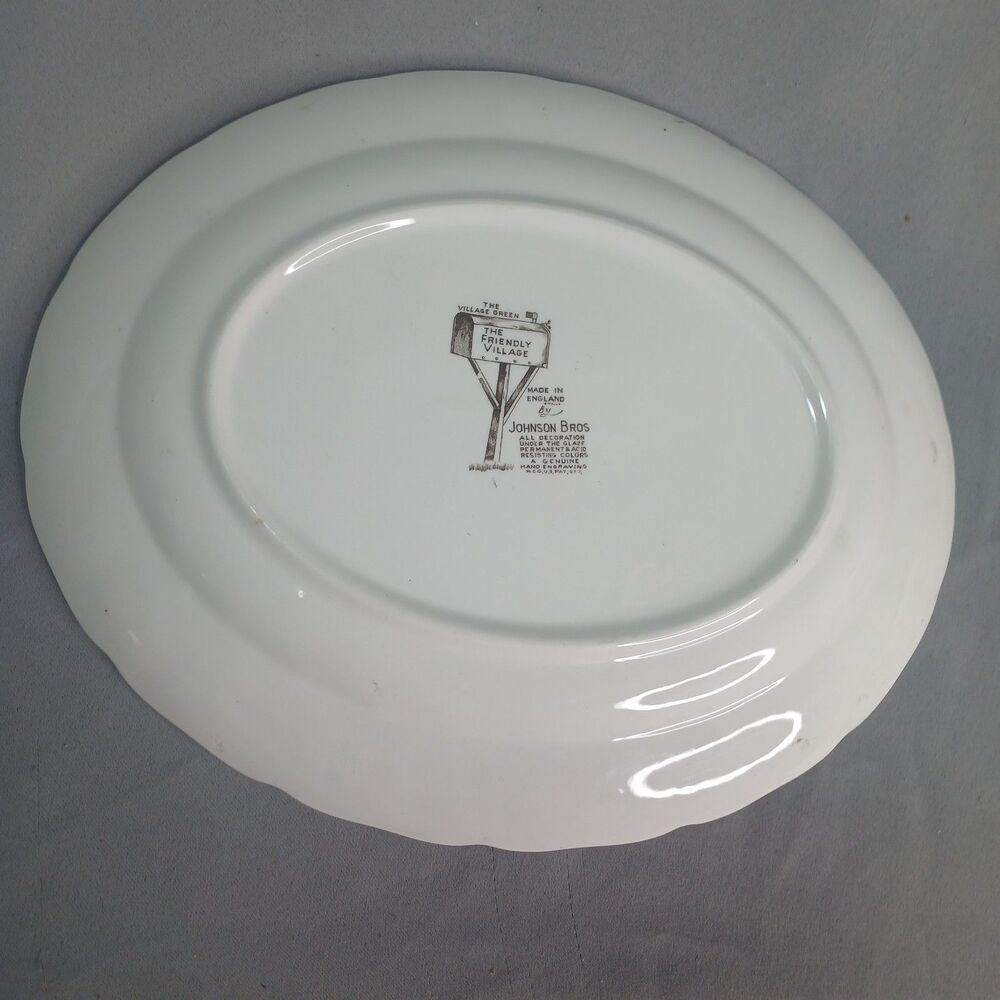 Johnson Bros. "The Village Green" Friendly Village 11 7/8" Serving Platter VTG 2 - Picture 9 of 16
